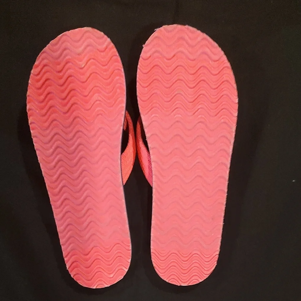 Sperry Pink and Black Flip Flops - Picture 2 of 2